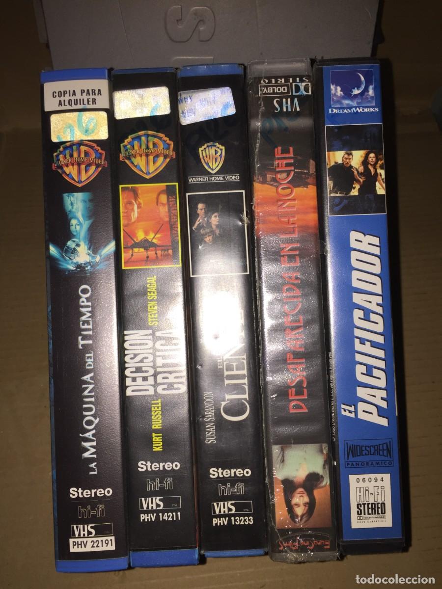 Cine: Vhs pack n&ordm; 126 la maquina del tiempo -Decision critica - El cliente - Desaparecida en la noche - E