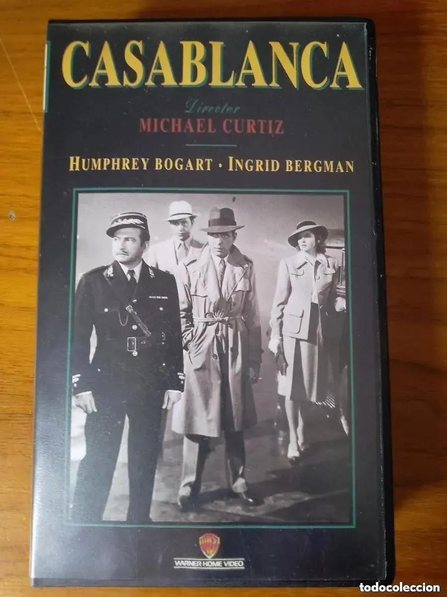 Cine: CASABLANCA (VHS) MICHAEL CURTIZ. HUMPHREY BOGART. INGREID BERGMAN. WARNER HOME VIDEO