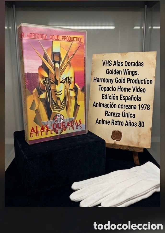 Cine: Rareza VHS Alas Doradas Golden Wings Harmony Gold Production Animaci&oacute;n Coreana Retro Anime &Uacute;nica '80