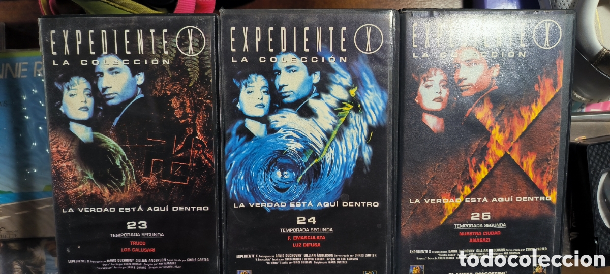 Cine: Lote 3 VHS expediente X n&deg; 23-24 y 25