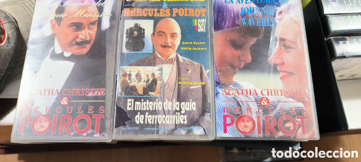 Cine: Lote 3 VHS Agatha Christie y H&eacute;rcules Poirot