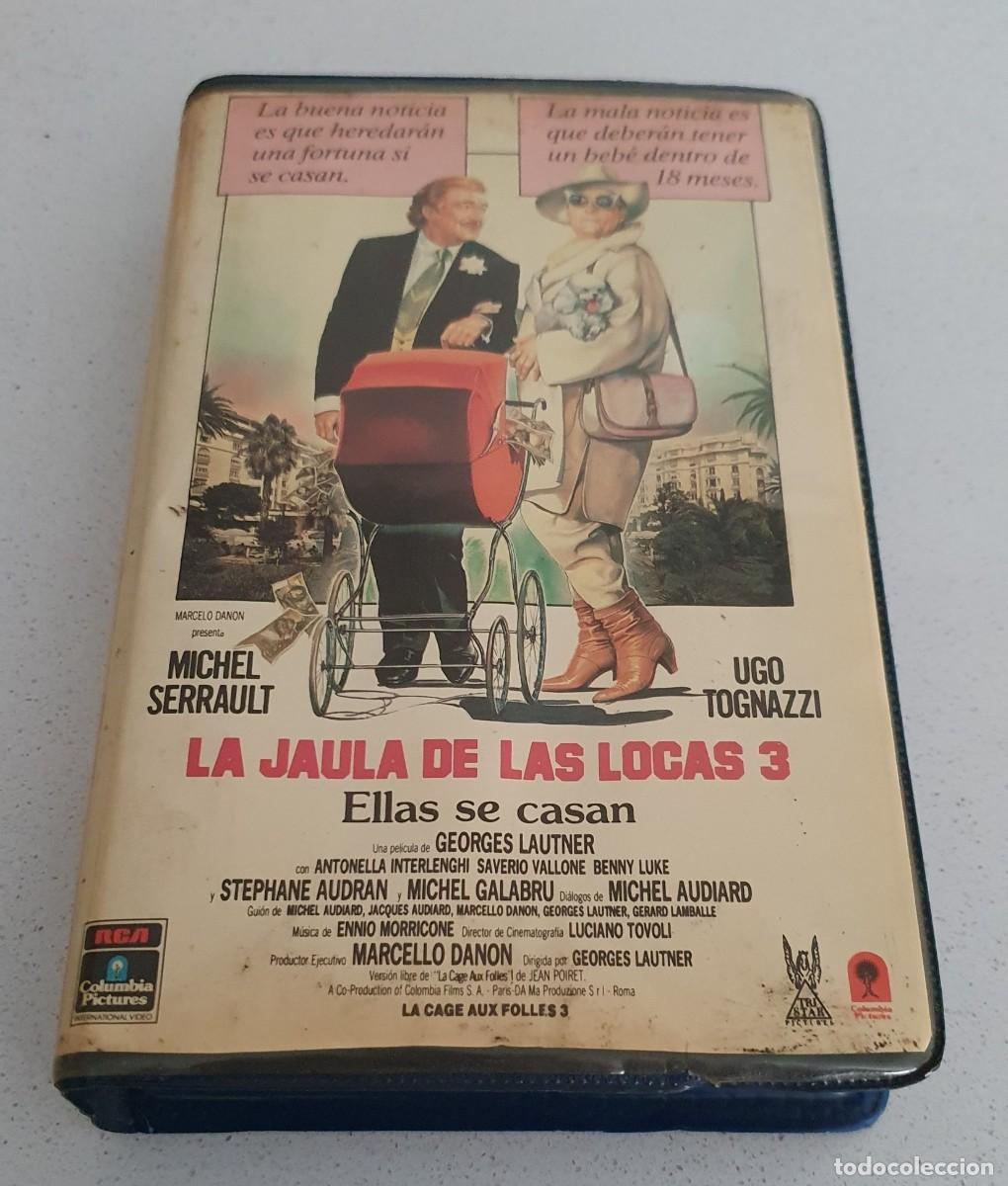 Cine: Pel&iacute;cula Vhs. La Jaula de las Locas 3. Rca Columbia 1987. Videoclub alquiler.