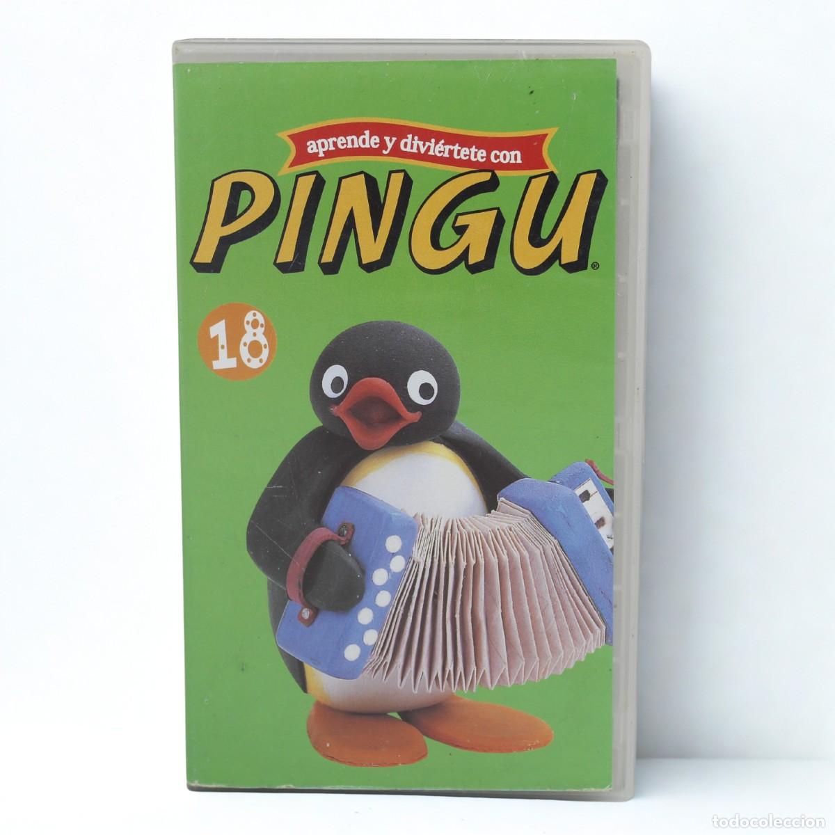 Cine: VHS Pingu 18 PAL Castellano 4 Cap&iacute;tulos Dibujos Animados Did&aacute;ctico Vintage