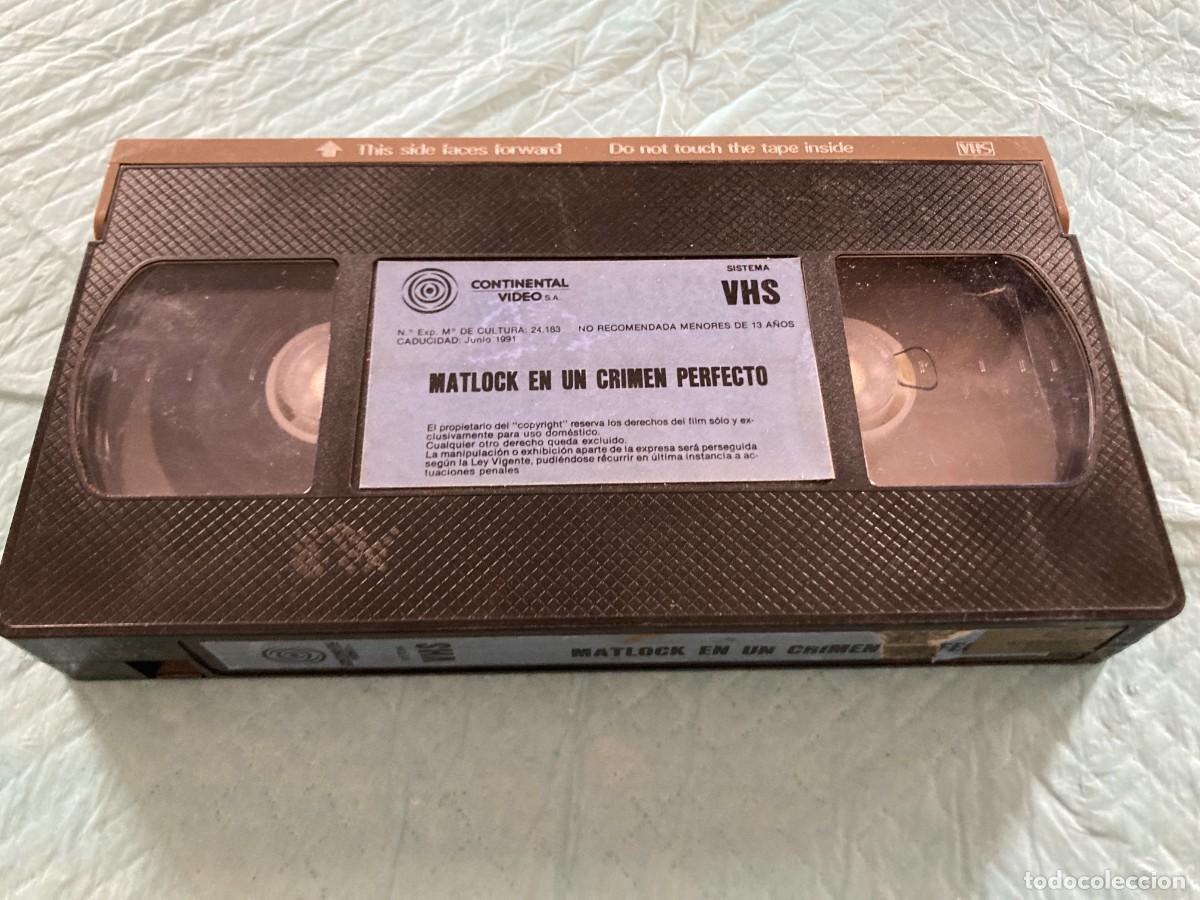 Cine: VHS ORIGINAL SIN CARATULA Y SIN ESTUCHE / MATLOCK EN UN CRIMEN PERFECTO