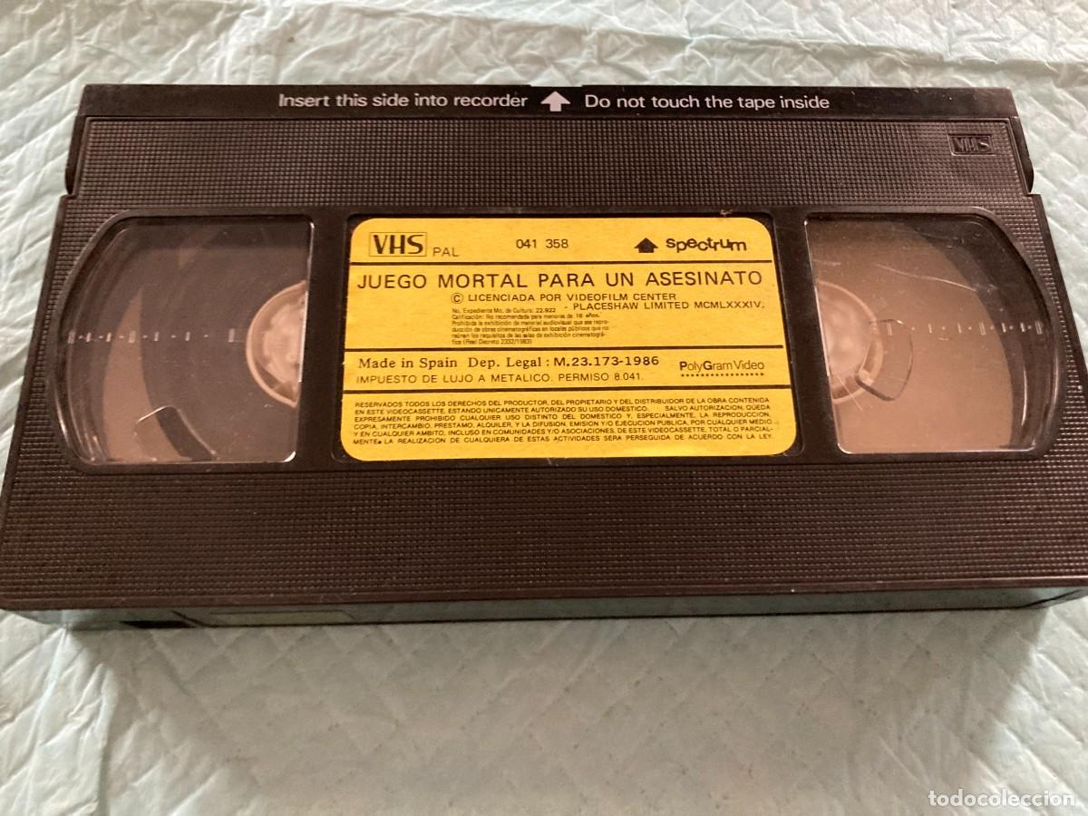 Cine: VHS ORIGINAL SIN CARATULA Y SIN ESTUCHE / JUEGO MORTAL PARA UN ASESINATO
