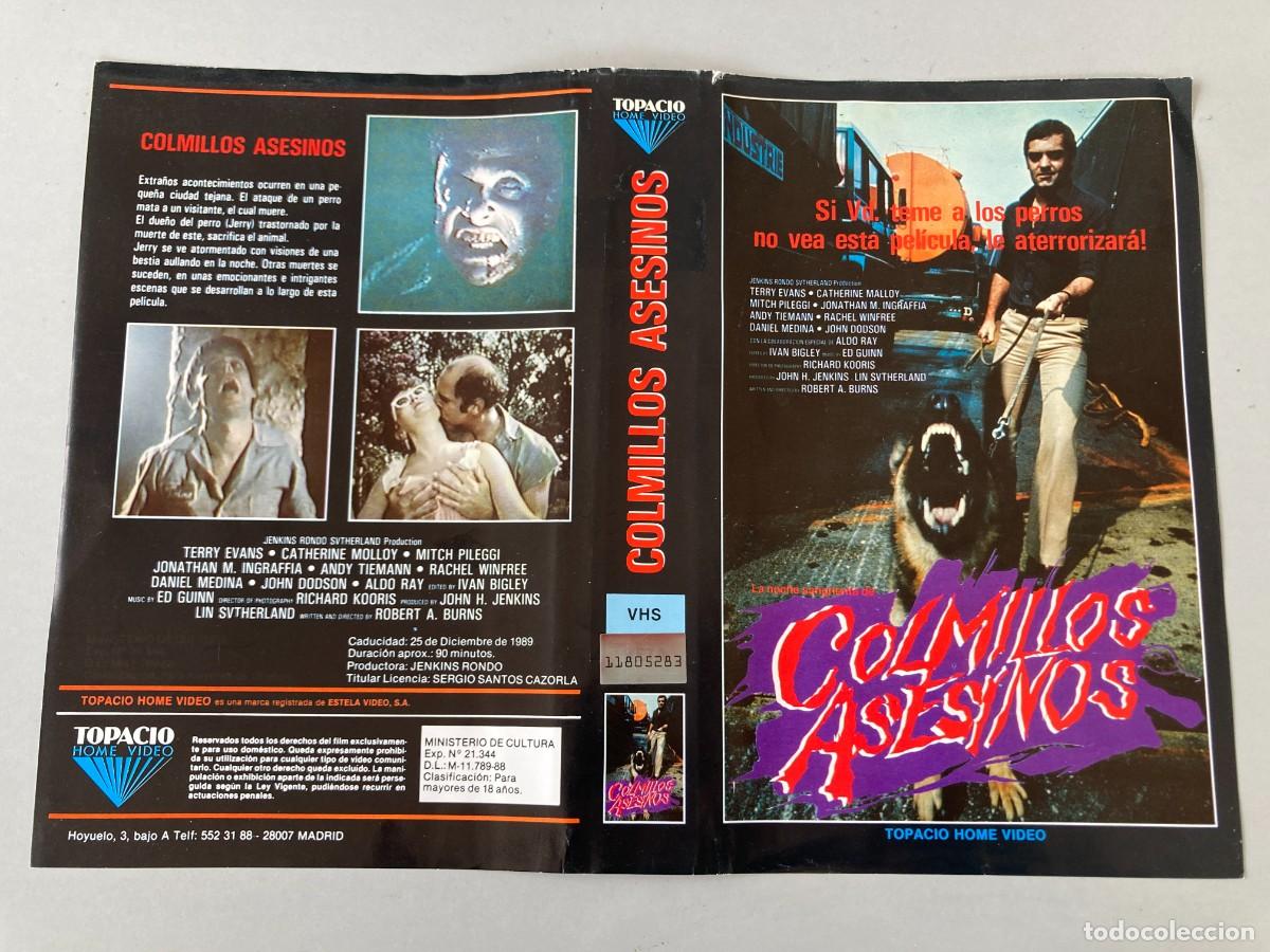 Cine: Car&aacute;tula video original COLMILLOS ASESINOS