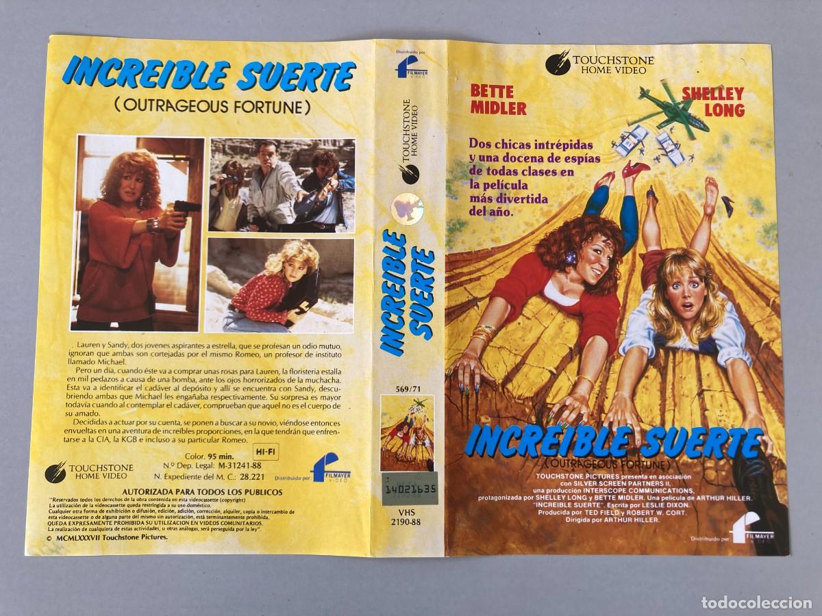 Cine: Car&aacute;tula video original INCREIBLE SUERTE