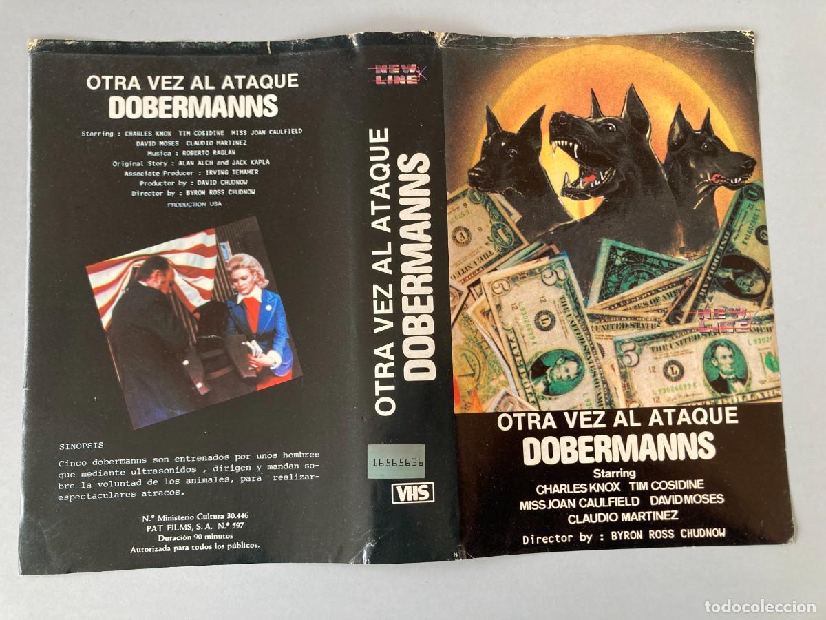 Cine: Car&aacute;tula video original OTRA VEZ AL ATAQUE DOBERMANNS