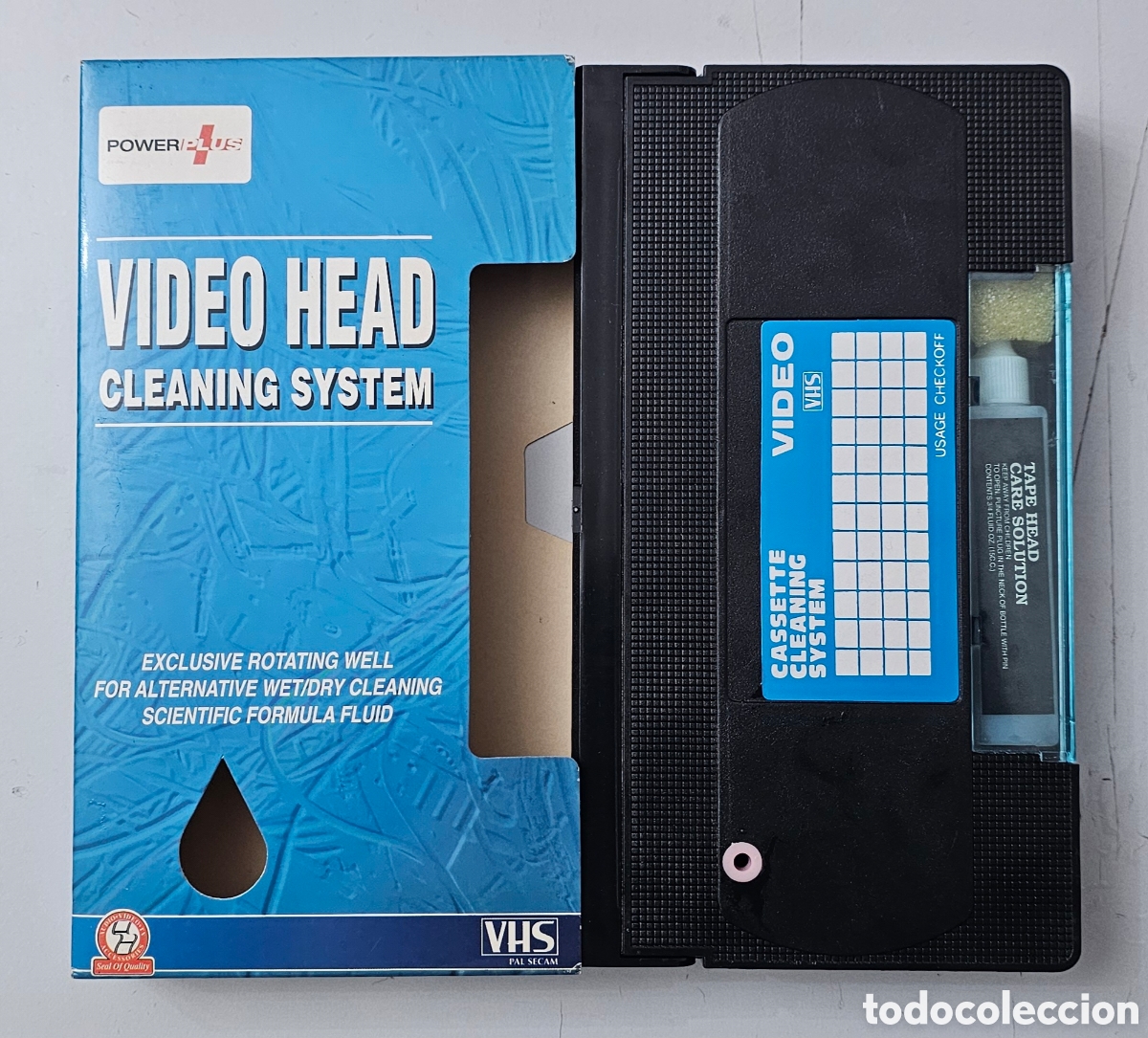 Cine: VHS CINTA LIMPIADORA DE CABEZALES POWER PLUS VINTAGE 1980s-90s