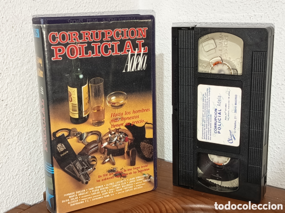 Cine: Corrupci&oacute;n policial Adela. Pel&iacute;cula VHS