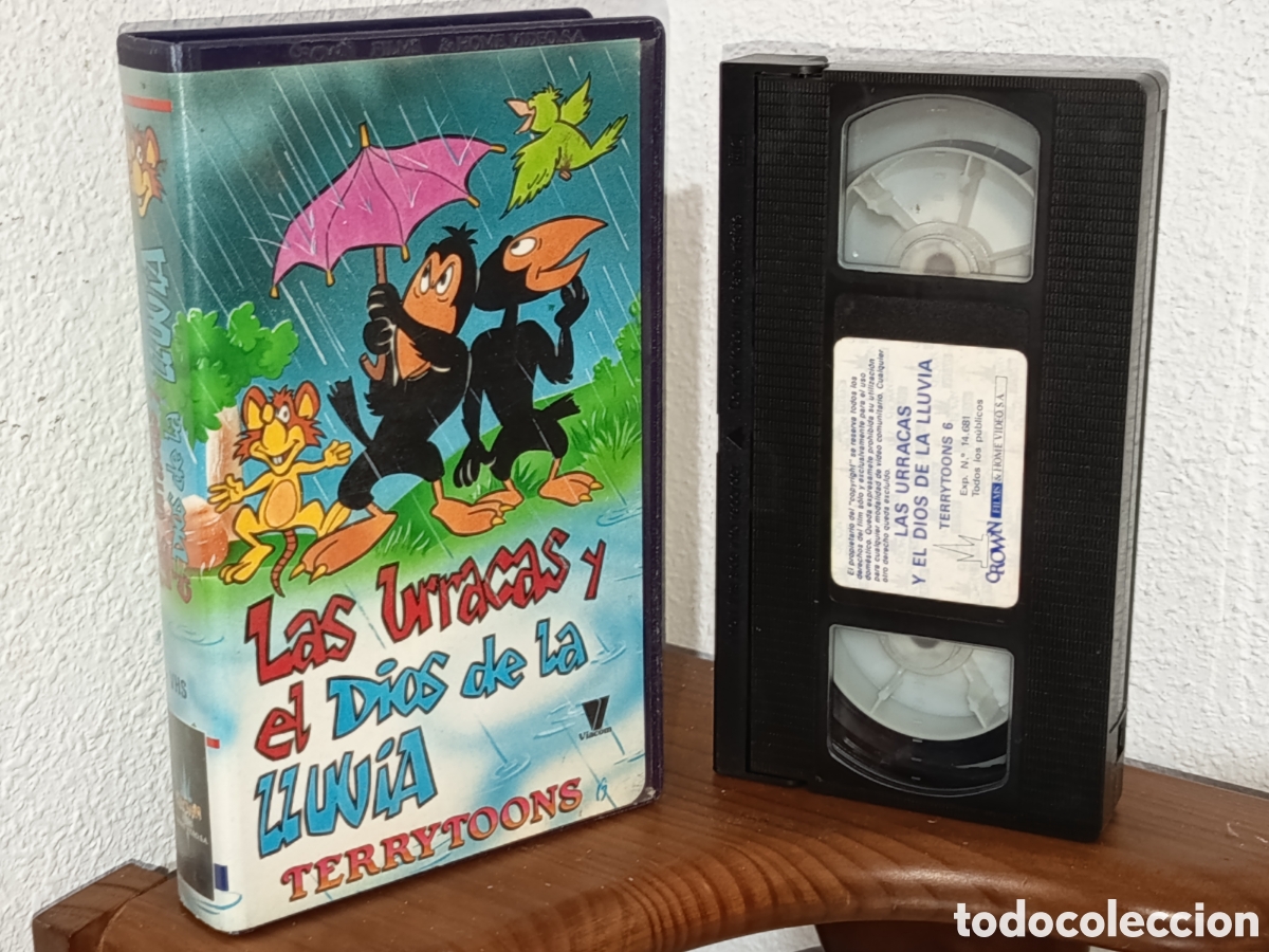 Cine: Las urracas parlanchinas y el dios de la lluvia. Terrytoons. Pel&iacute;cula VHS