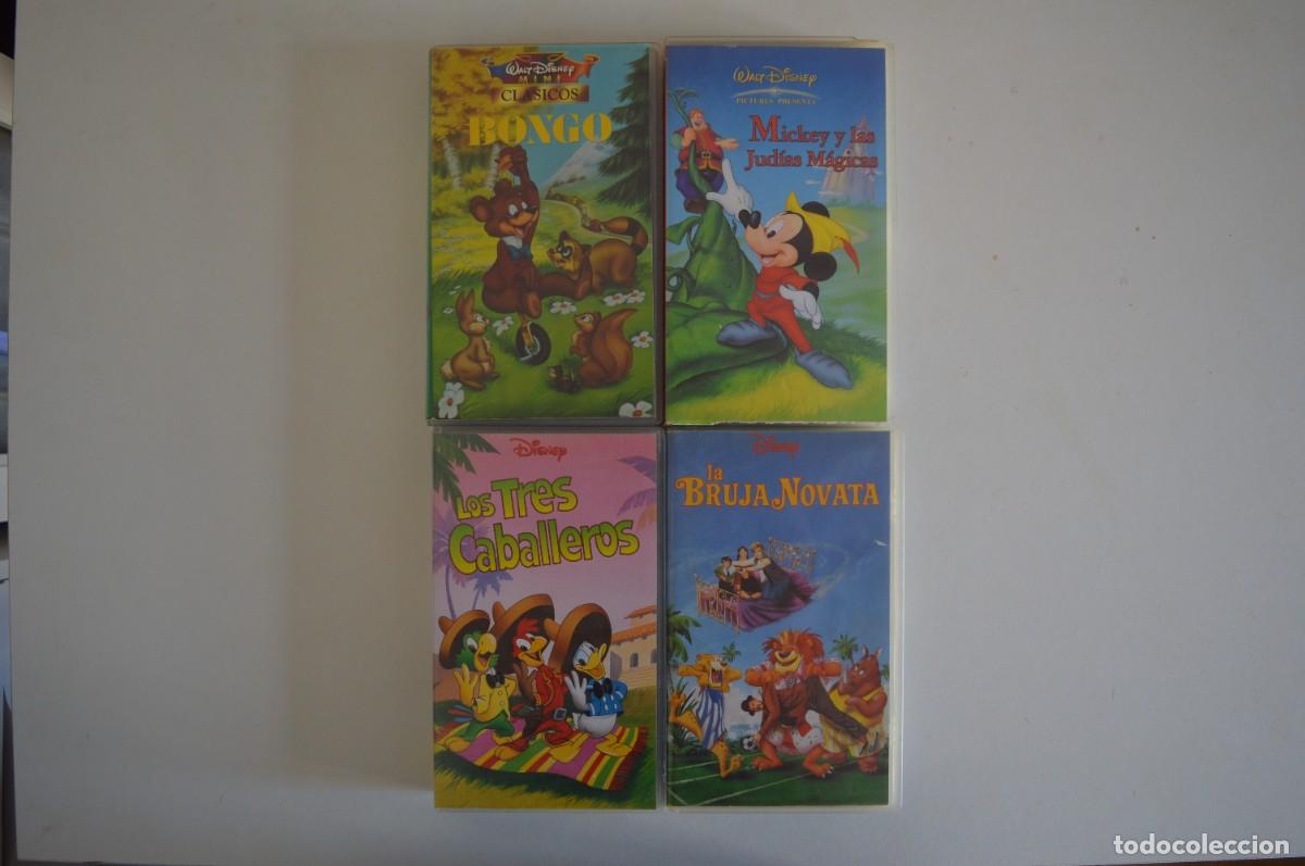 Cine: V&Iacute;DEO VHS CINE LOTE DISNEY BONGO MICKEY LOS TRES CABALLEROS LA BRUJA NOVATA EL PR&Iacute;NCIPE Y EL MENDIGO