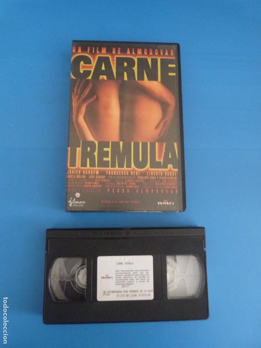 Cine: PELICULA VHS CARNE TREMULA JAVIER BARDEM FRANCESCA NERI LIBERTO RABAL A&Ntilde;O 1998