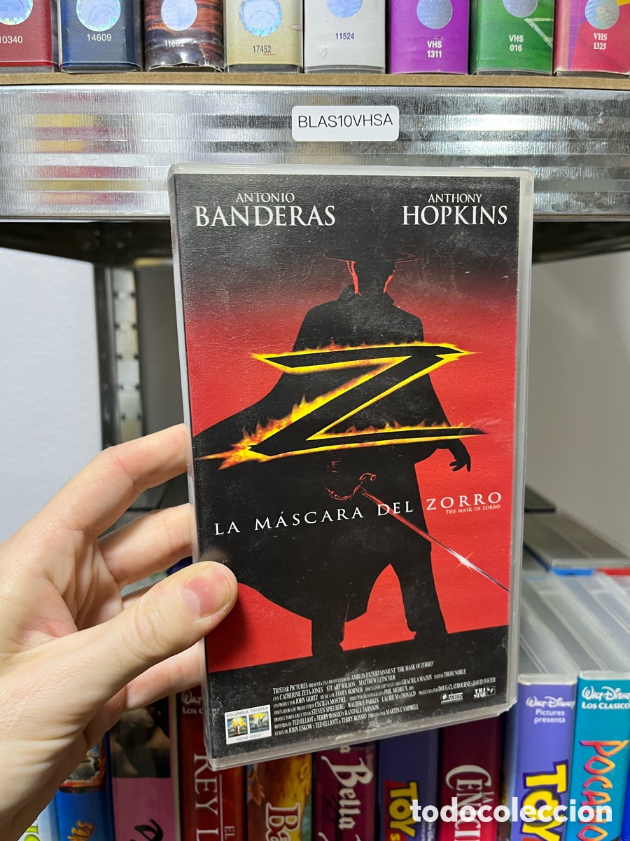 Cine: BLAS10VHSA VHS ANTONIO BANDERAS ANTHONY HOPKINS LA M&Aacute;SCARA DEL ZORRO
