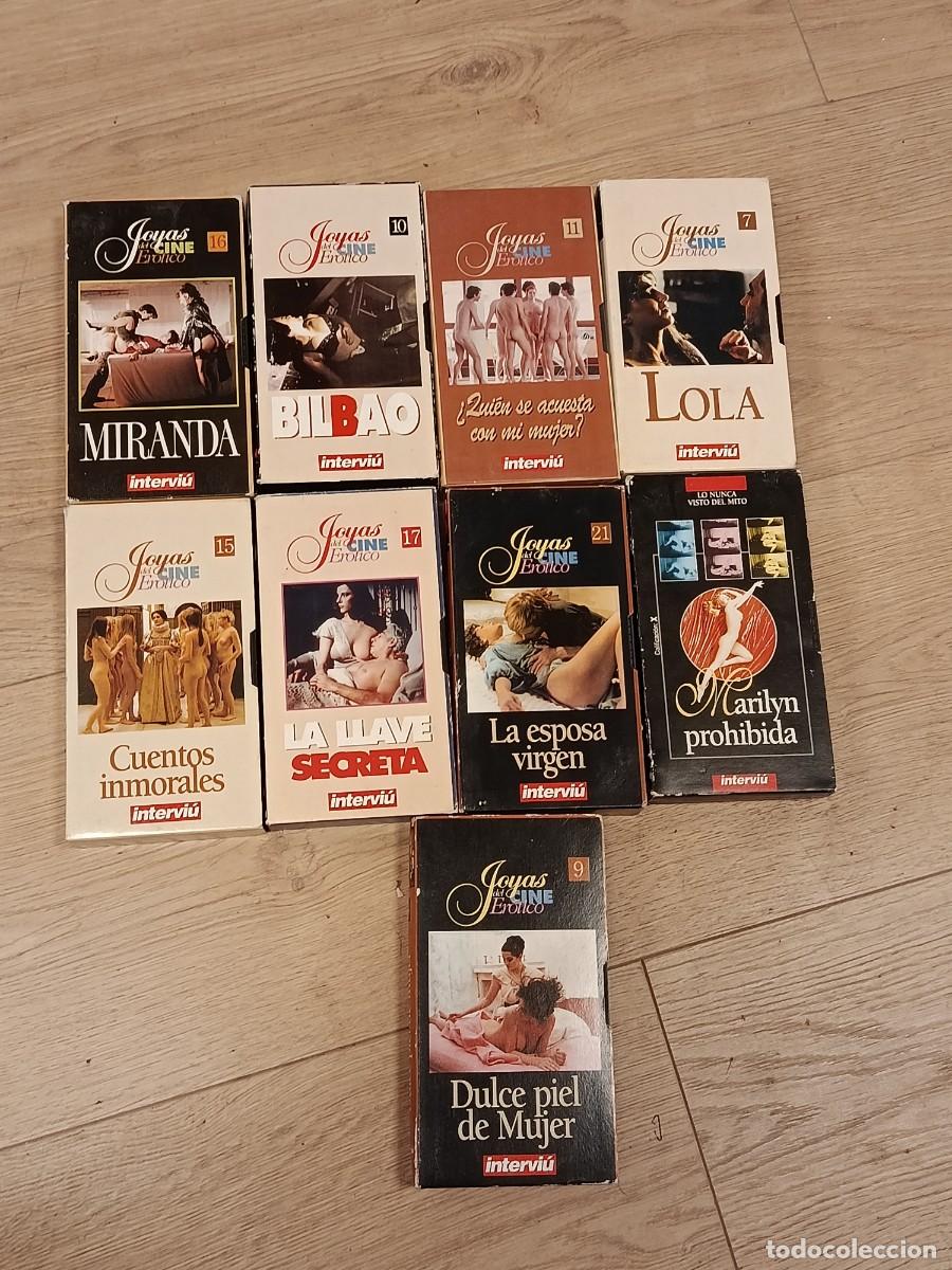 Cine: Lote de 9 cintas VHS de la colecci&oacute;n Joyas del Cine Er&oacute;tico de Intervi&uacute;. T&iacute;tulos incluidos: