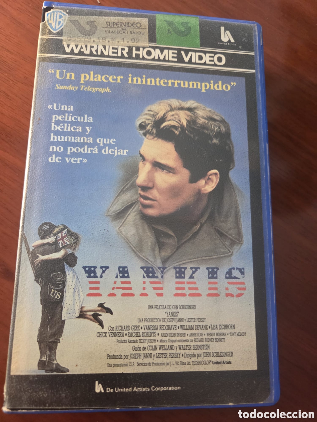 Cine: YANKIS (Yanks) VHS Original Warner Home Video 1992 &ndash; Richard Gere &ndash; Edici&oacute;n Espa&ntilde;ola Vintage