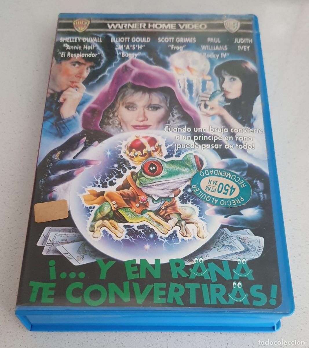Cine: Pel&iacute;cula Vhs &iexcl;... Y en Rana te Convertir&aacute;s!. Warner Home Video 1992. Videoclub alquiler.