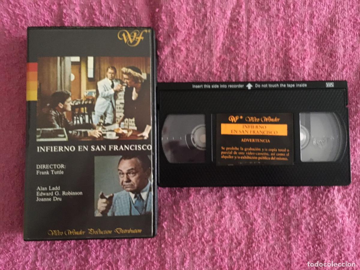 Cine: INFIERNO EN SAN FRANCISCO (1955) VHS 1&ordf; EDICI&Oacute;N ALAN LADD EDWARD G. ROBINSON