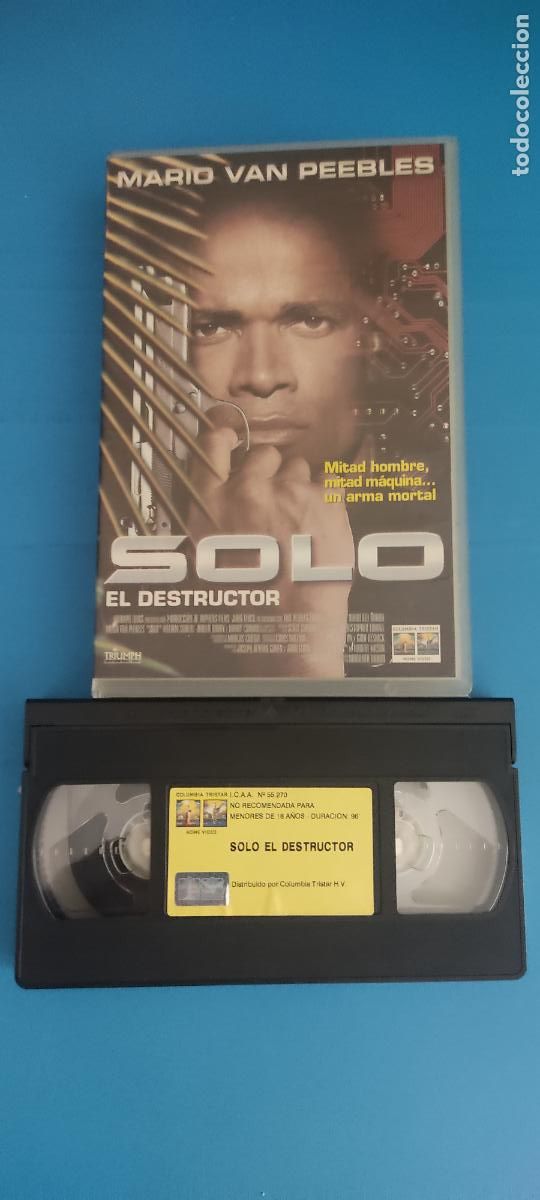 Cine: PELICULA VHS SOLO EL DESTRUCTOR MARIO VAN PEEBLES A&Ntilde;O 1997