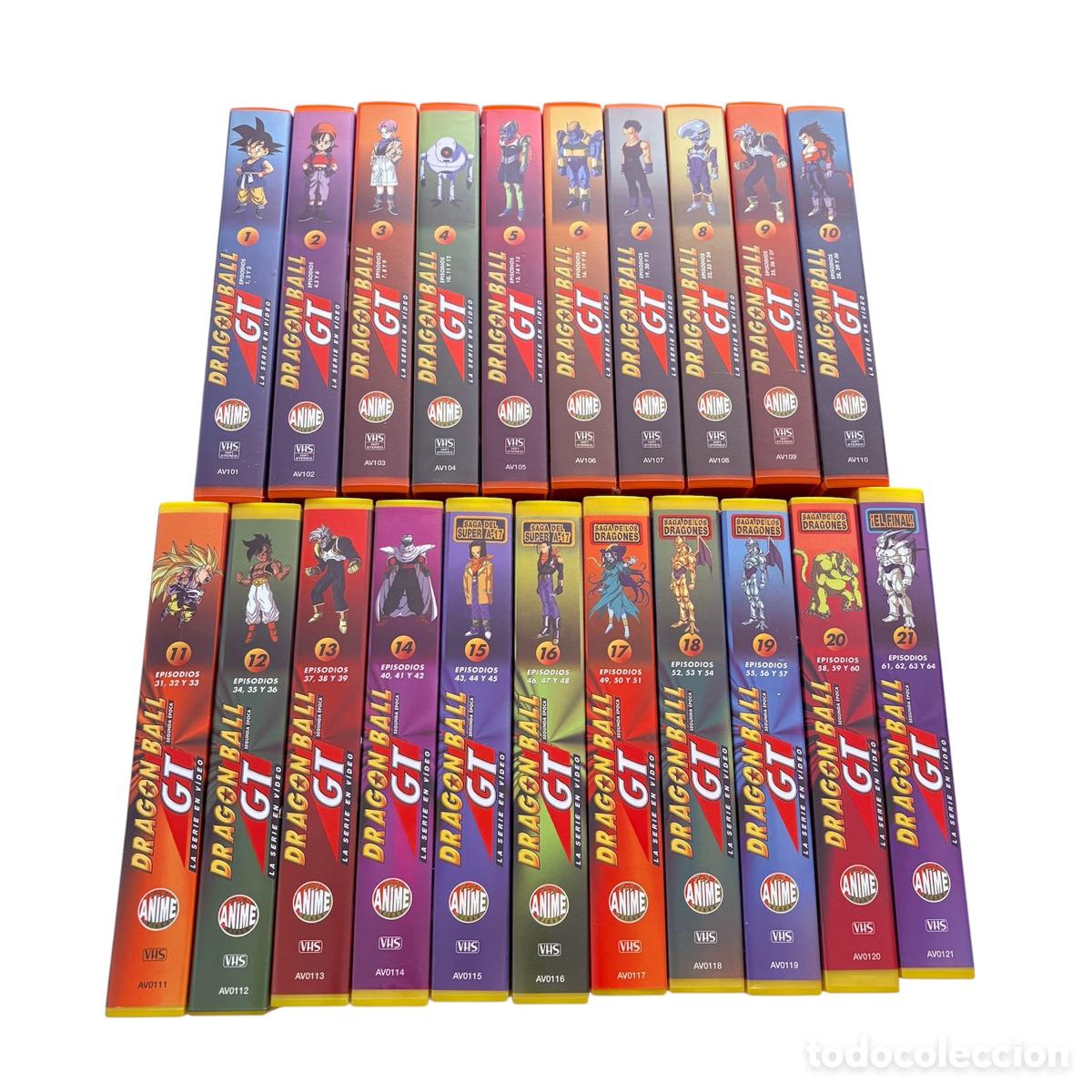 Cine: Colecci&oacute;n completa VHS Dragon Ball gt 1-2-3-4-5-6-7-8-9-10-11-12-13-14-15-16-17-18-19-20-21