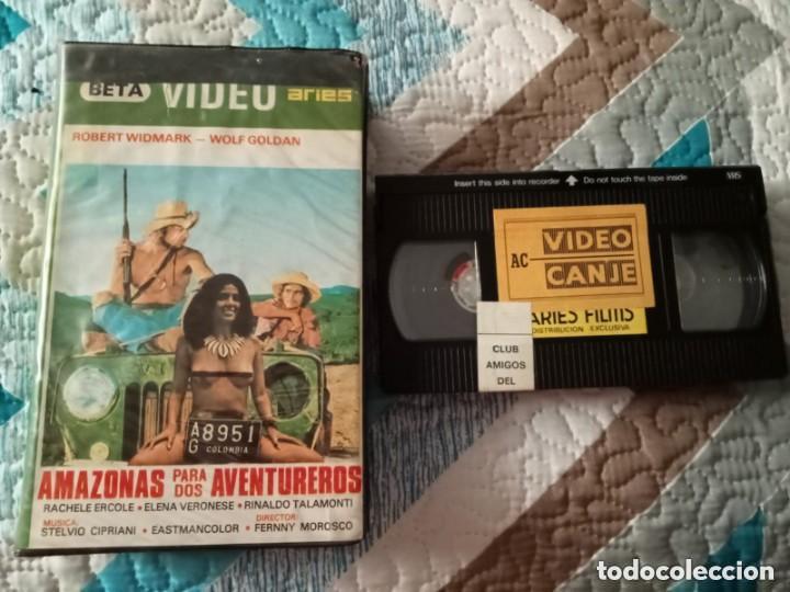 Cine: AMAZONAS PARA DOS AVENTUREROS (1974) VHS VIDEO ARIES COMEDIA AVENTURAS ERNST HOFBAUER