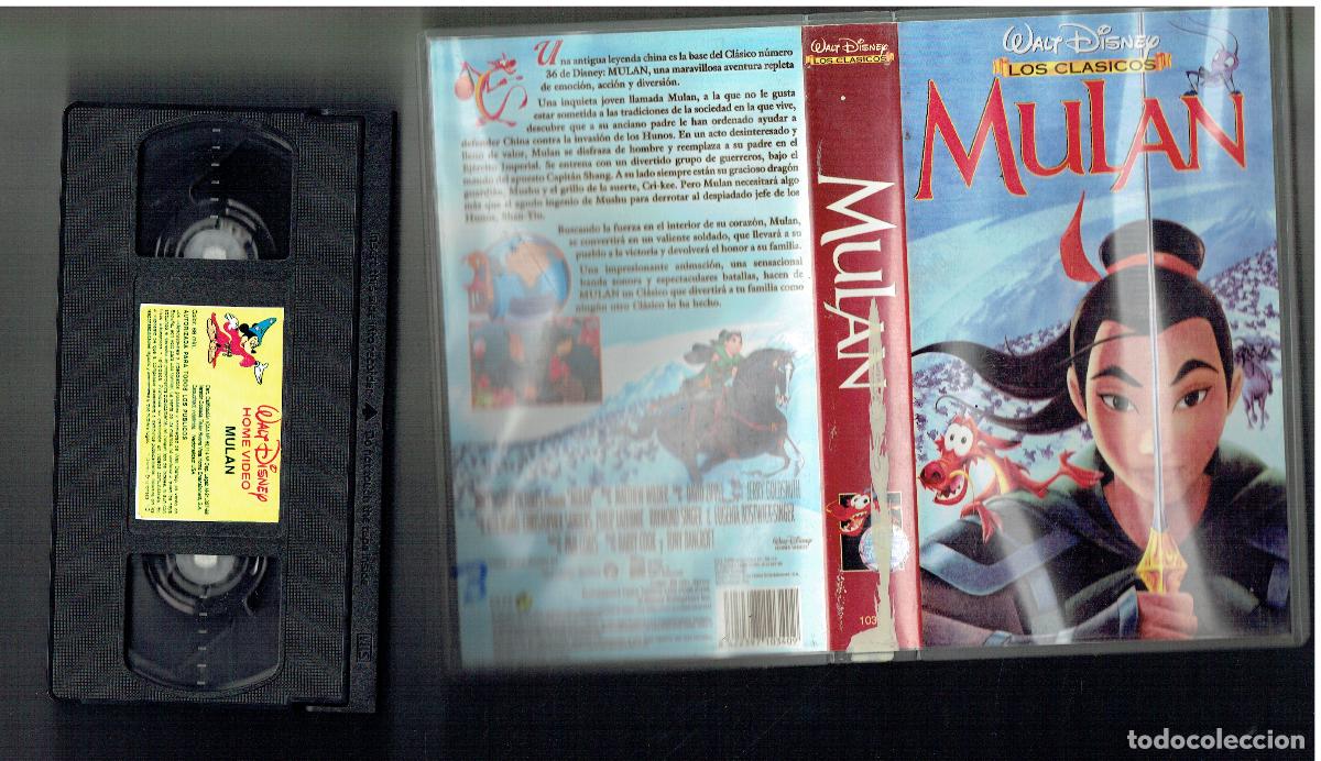 Cine: VHS. MULAN. WALT DISNEY. LOS CL&Aacute;SICOS. (DVD&Ntilde;/G)