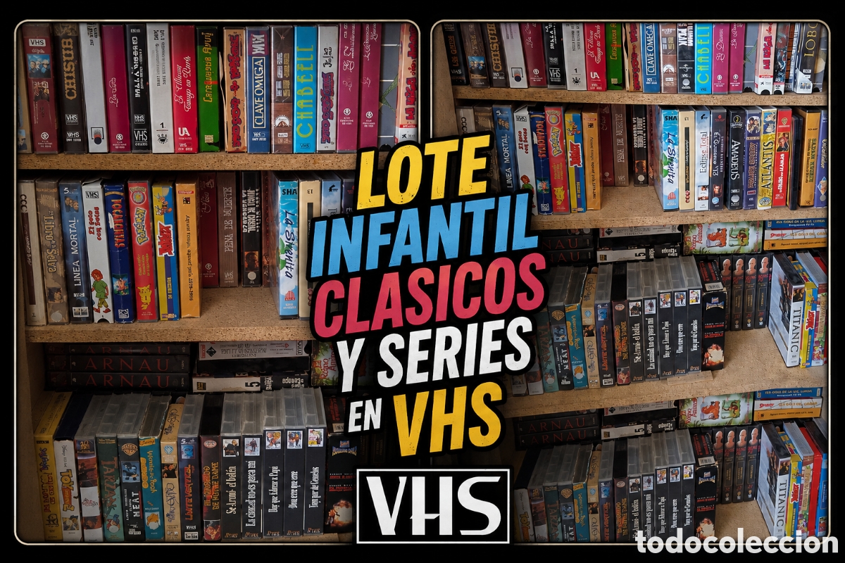 Cine: Gran lote colecci&oacute;n VHS original: Disney, anime, cine cl&aacute;sico, infantil y series &ndash; m&aacute;s de 70 cintas