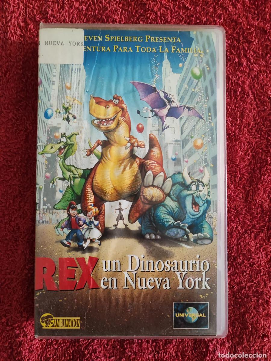 Cine: REX, UN DINOSAURIO EN NUEVA YORK (1993) VHS 1&ordf; EDICI&Oacute;N CIC DIBUJOS ANIMADOS