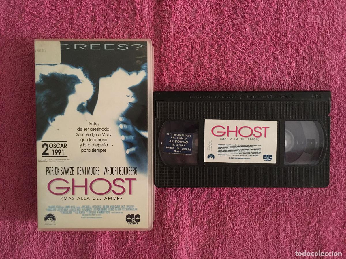 Cine: GHOST (M&Aacute;S ALL&Aacute; DEL AMOR) (1990) VHS COMEDIA ROM&Aacute;NTICA PATRICK SWAYZE DEMI MOORE