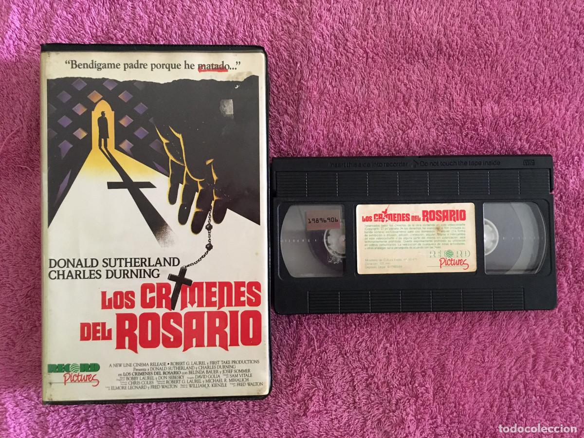 Cine: LOS CR&Iacute;MENES DEL ROSARIO (2) (1987) VHS TERROR DONALD SUTHERLAND