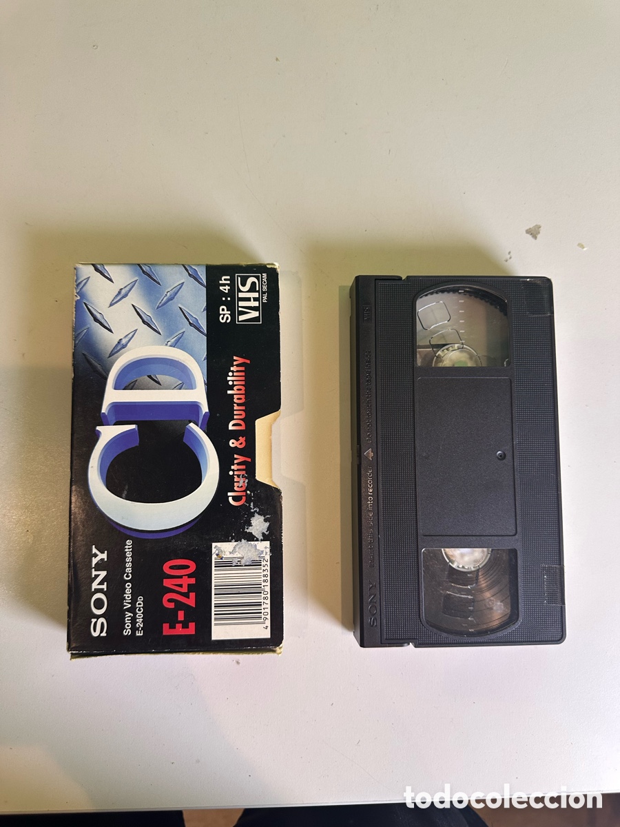 Cine: Cinta VHS Sony E-240 SP 4 horas PAL SECAM Original con caja Vintage A&ntilde;os 90