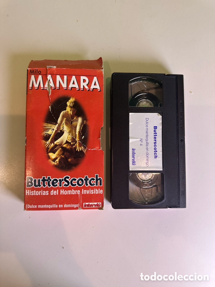 Cine: VHS Milo Manara Butterscotch Historias del Hombre Invisible Intervi&uacute; Vintage