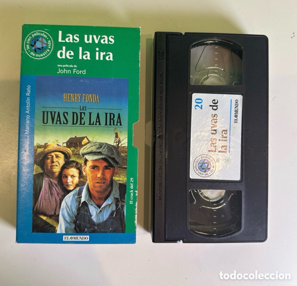 Kino: VHS Las Uvas de la Ira John Ford Henry Fonda Edici&oacute;n El Mundo