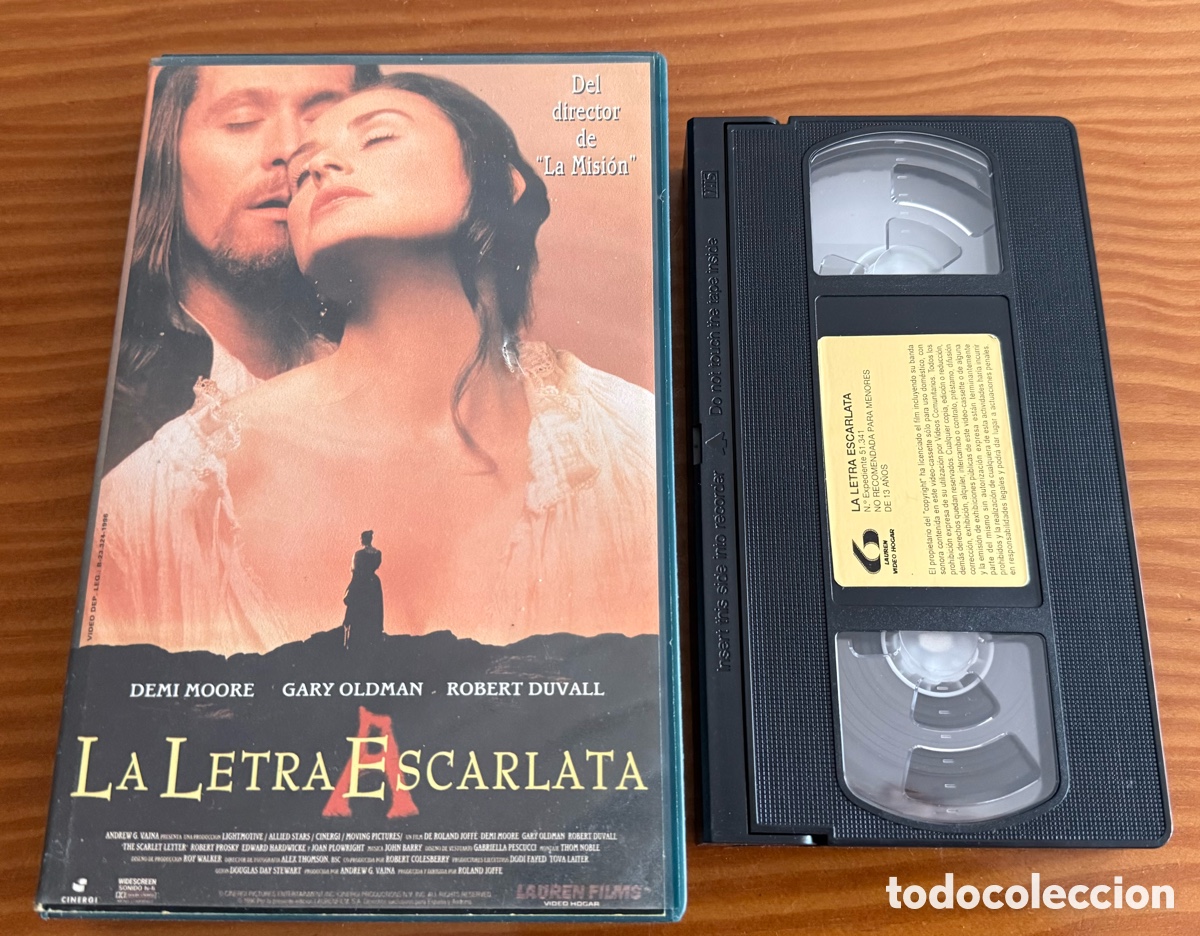 Cine: La letra escarlata VHS EDICI&Oacute;N VIDEOCLUB LAUREN