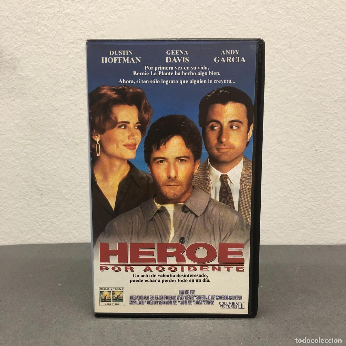 Cine: HEROE POR ACCIDENTE - DUSTIN HOFFMAN, GEENA DAVIS, ANDY GARCIA - VHS - COLUMBIA - 14625 / 783