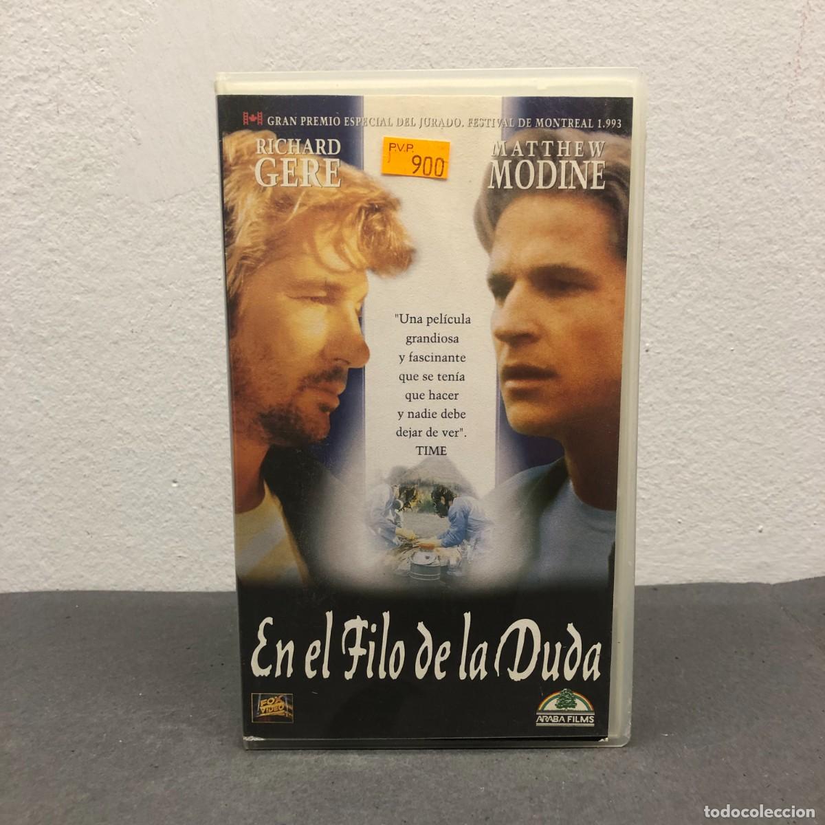 Cine: EN EL FILO DE LA DUDA - RICHARD GERE, MATTHEW MODINE - VHS - ARABA FILMS - 115 MIN - 4965 / 807