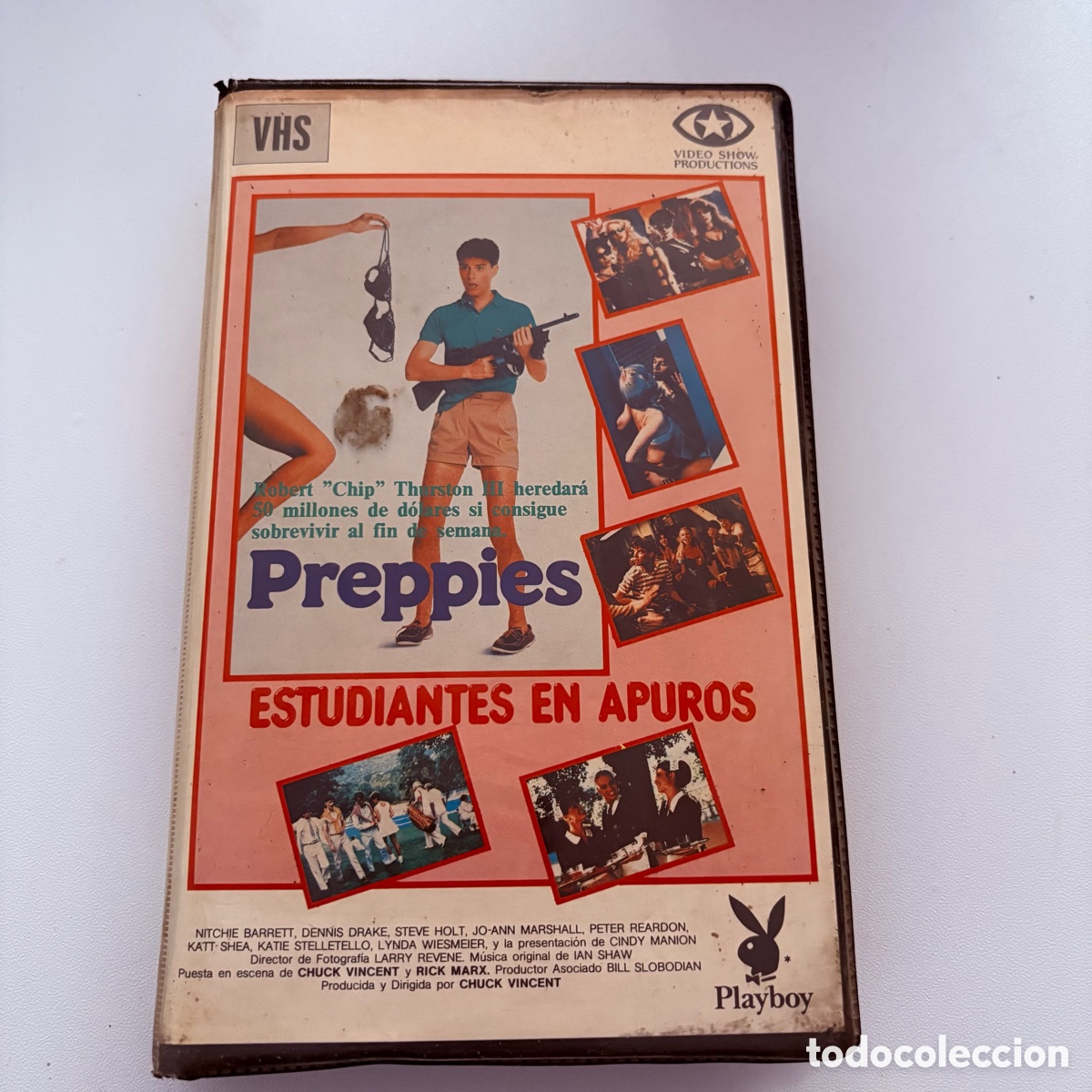 Cine: pelicula de antiguo videoclub vhs preppies estudiantes en apuros