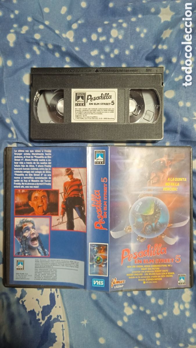 Cine: Pesadilla en Elm Street 5: El Ni&ntilde;o de los Sue&ntilde;os (1989) VHS Original Grupo IVEX &ndash; Freddy Krueger
