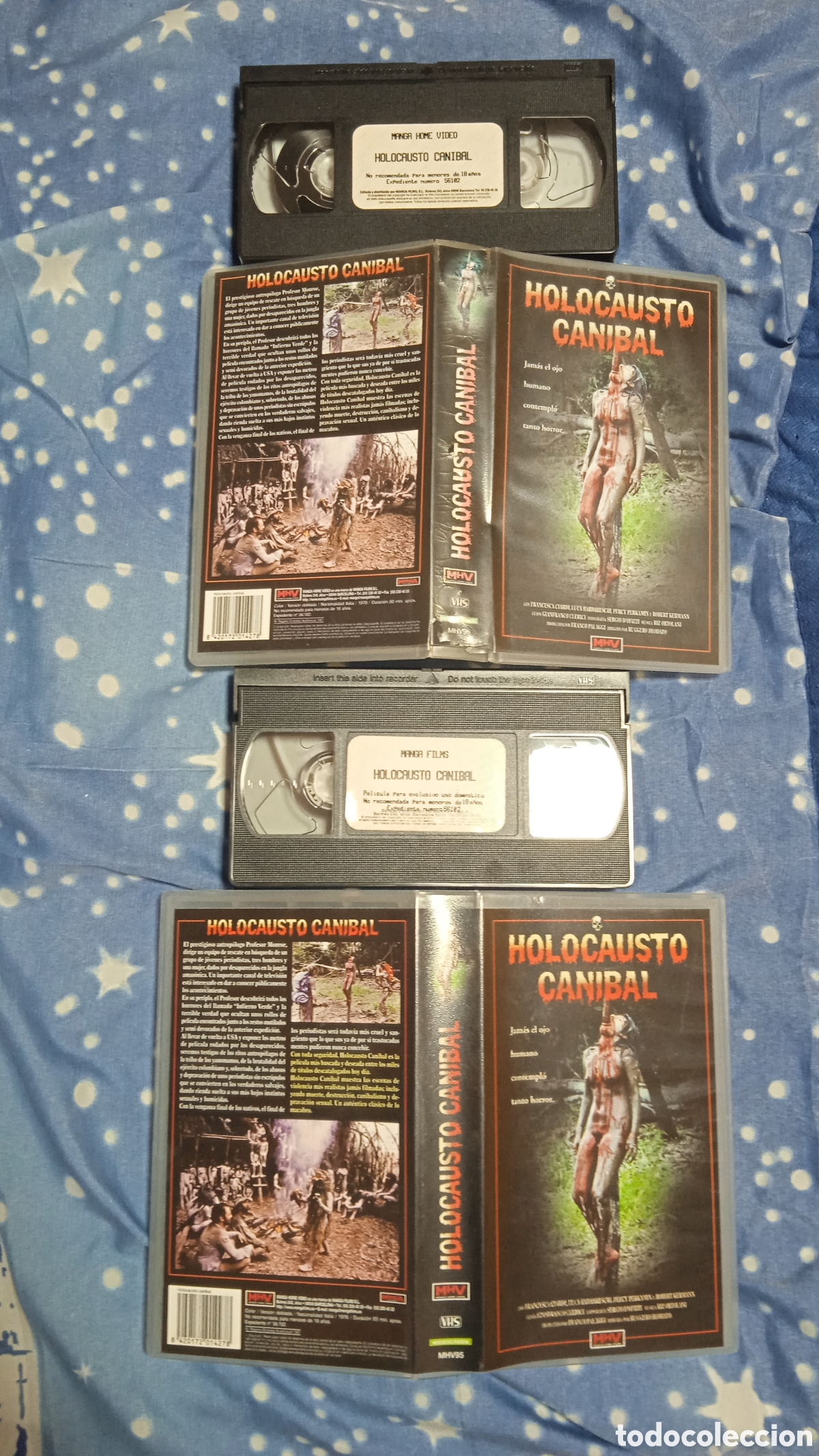 Cine: 2 VHS de Holocausto Can&iacute;bal (Cannibal Holocaust) &ndash; Edici&oacute;n Manga Films &ndash; Coleccionista &ndash; Terror Gore