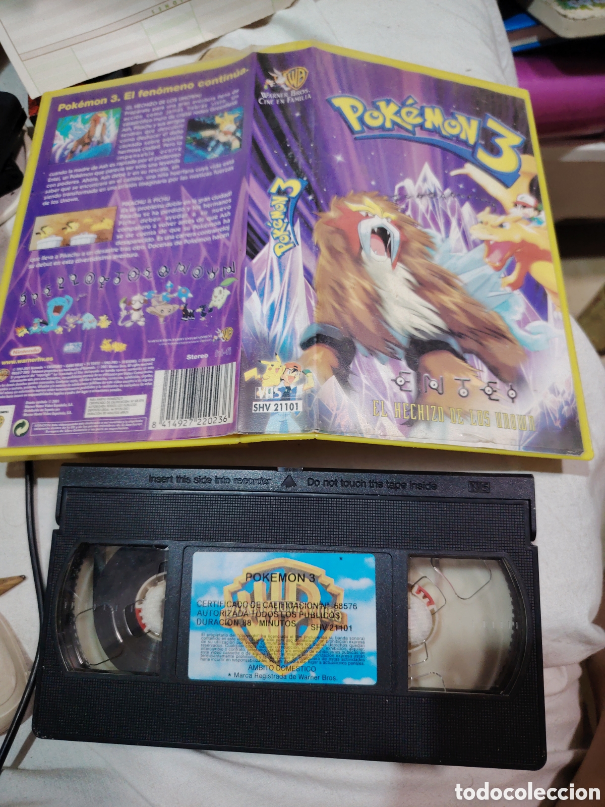 Cine: Pel&iacute;cula de video VHS Pok&eacute;mon 3