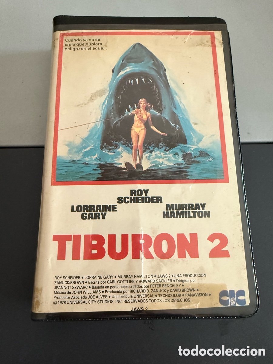 Cine: VHS. TIBUR&Oacute;N 2. CIC V&Iacute;DEO Caja Grande. Videoclub