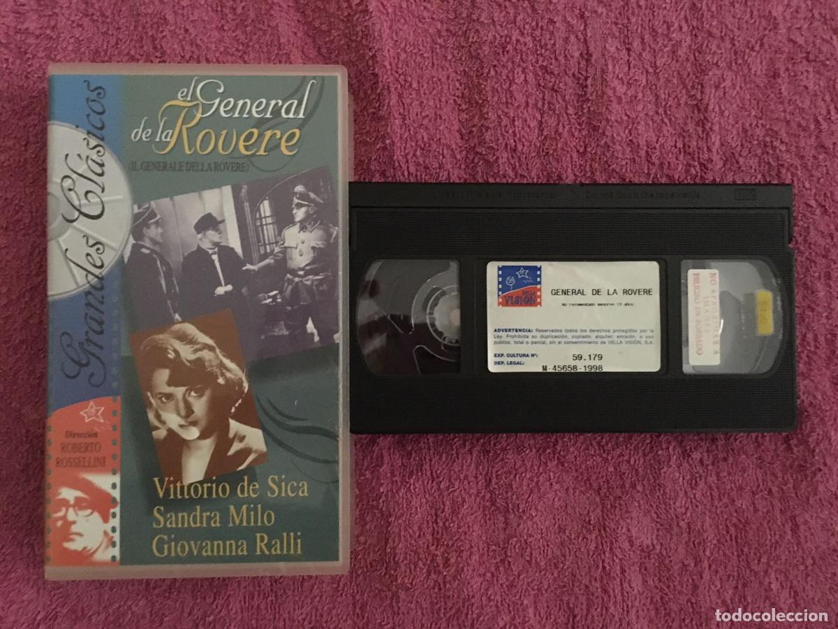 Cine: EL GENERAL DE LA ROVERE (1959) VHS VELLAVISION VITTORIO DE SICA GIOVANNA RALLI