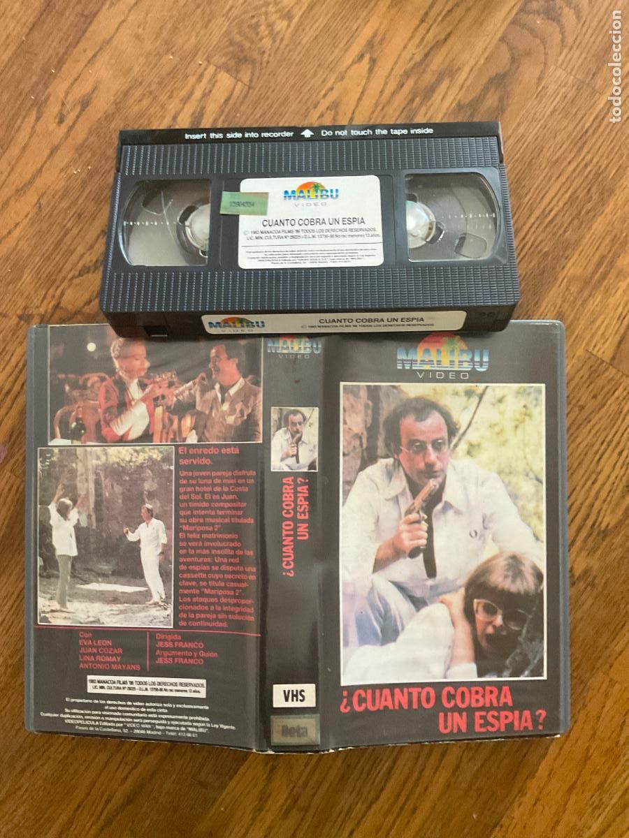 Cine: CU&Aacute;NTO COBRA UN ESP&Iacute;A - JES&Uacute;S / JESS FRANCO - VHS - MUY DIF&Iacute;CIL