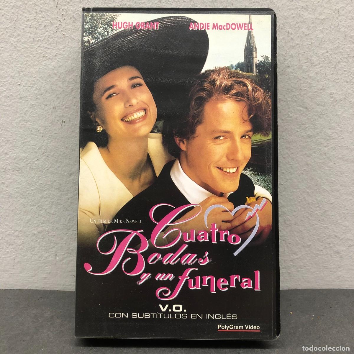 Cine: CUATRO BODAS Y UN FUNERAL - HUGH GRANT - ANDIE MACDOWELL - VHS - PEL&Iacute;CULA - CINE / 1423
