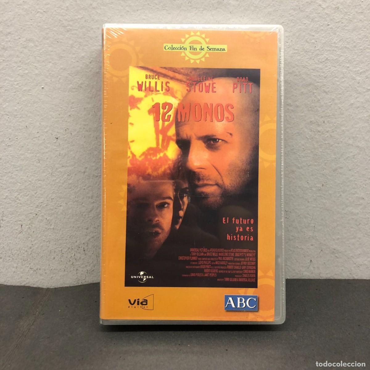 Cine: 12 MONOS - BRUCE WILLIS - MADELEINE STOWE - BRAD PITT - PRECINTADA - VHS - PEL&Iacute;CULA - CINE / 1430
