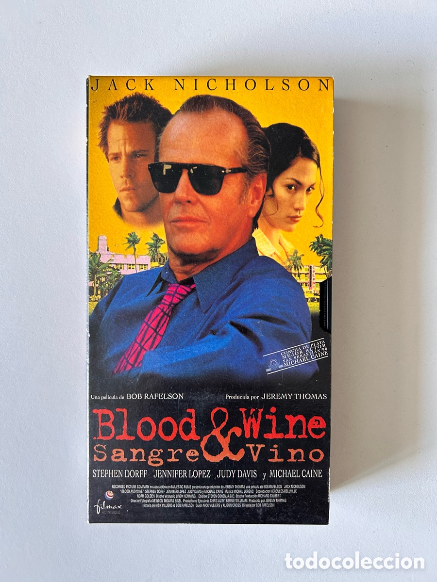 Cine: VHS Blood & Wine con Jack Nicholson , Jennifer Lopez y Michael Caine 1996