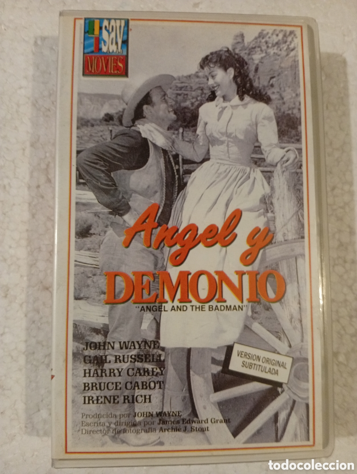 Cine: 1 VHS &Aacute;NGEL Y DEMONIO. &rdquo;ANGEL AND THE BADMAN&rdquo; V.O.S. JOHN WAYNE. JAMES EDWARD GRANT