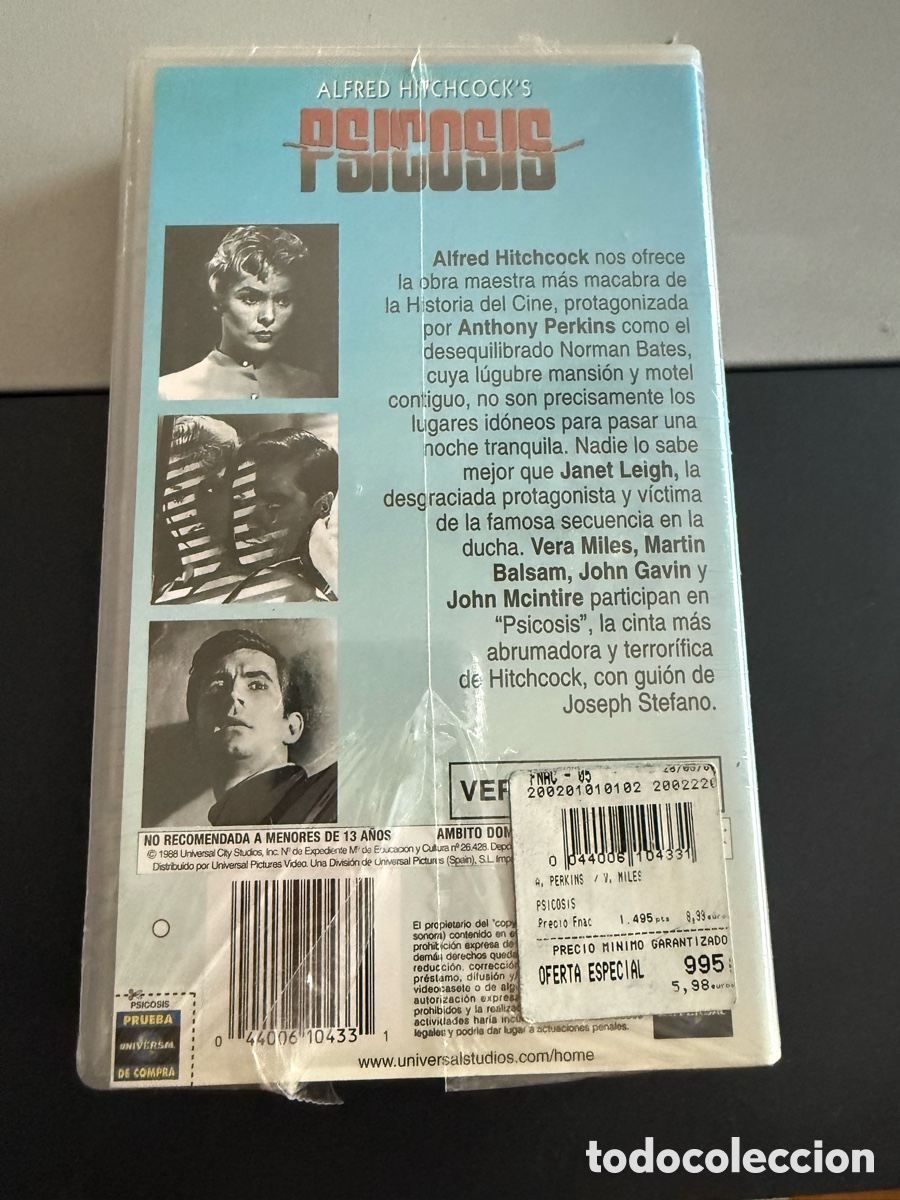 Cine: VHS. PSICOSIS. PRECINTADO - Foto 2