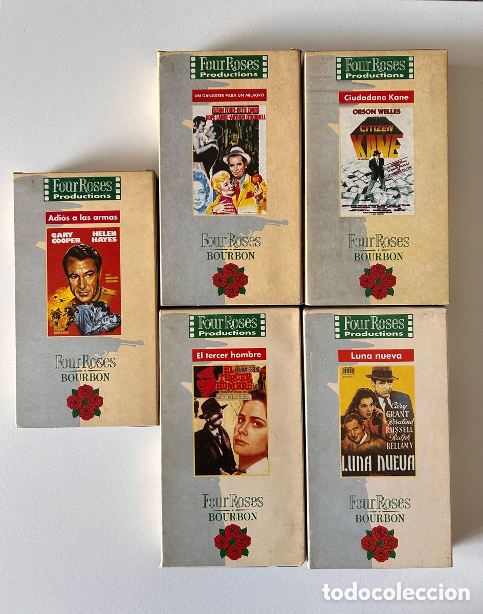Cine: 5VHS de la colecci&oacute;n Four Roses Bourbon