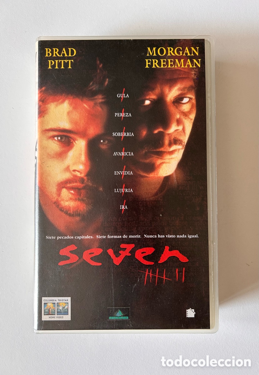 Cine: VHS SEVEN con Brad Pitt y Morgan Freeman. 1995